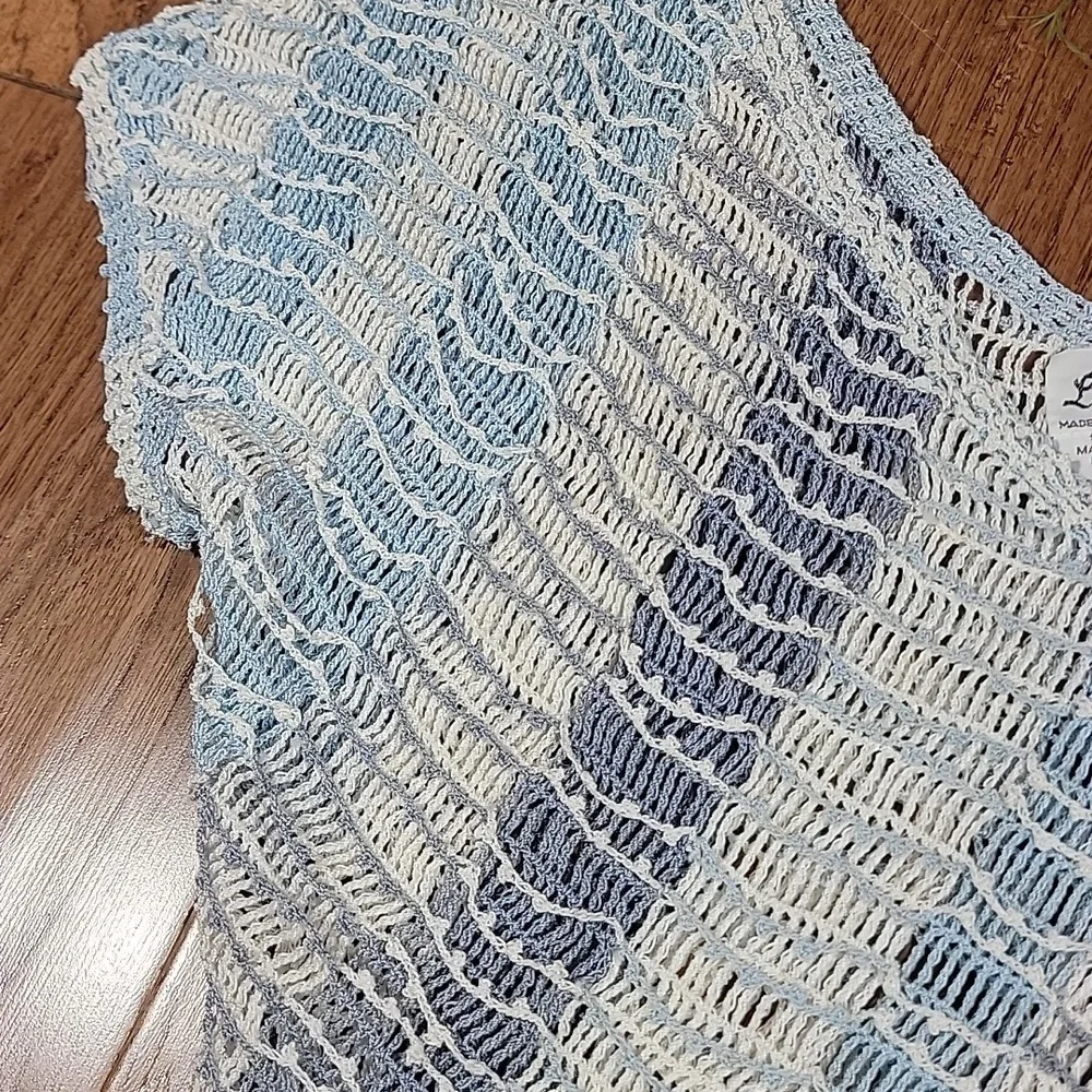 Cotton Crochet Mesh Top - Picture 9 of 11